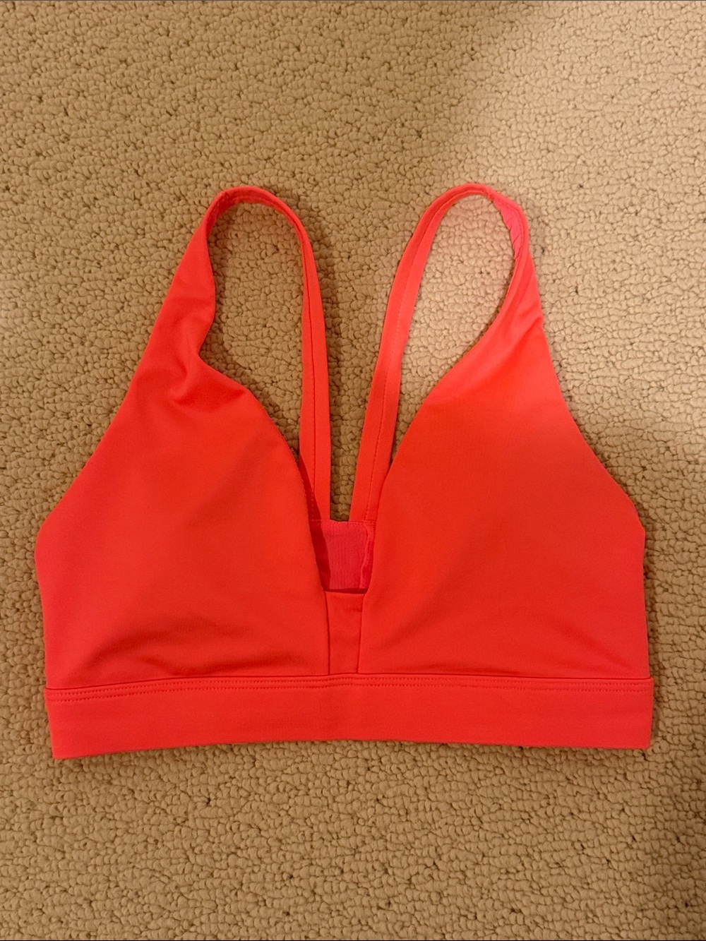 Victoria's Secret Neon CoralV-Neck Sports Bralette